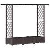 vidaXL Hochbeet mit Rankgitter und Dach Braun 164 x 40 x 121 cm PP