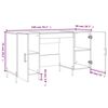vidaXL Schreibtisch Grau Sonoma 140x50x75 cm Holzwerkstoff