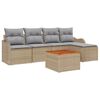 vidaXL Gartensofa-set 6 pcs Beige und Hellgrau Poly-Rattan