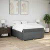 vidaXL Boxspringbett mit Matratze Dunkelgrau 140x190 cm Stoff