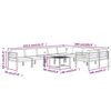 vidaXL 10-tlg. Garten-Lounge-Set mit Kissen Aluminium Anthrazit