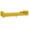 vidaXL Schlafsofa 2-Sitzer mit 2 Kissen Gelb Samt