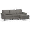 vidaXL 3-Sitzer-Sofa mit Hocker Dunkelgrau 180 cm Stoff
