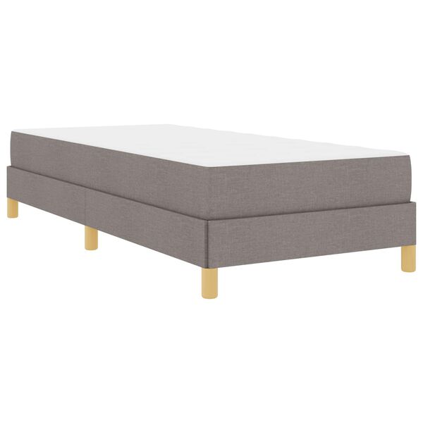 vidaXL Boxspringbett mit Matratze Taupe 90 x 190 cm Stoff