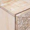 vidaXL Nachttisch 2 pcs Wei&szlig; 40 x 33,5 x 46 cm Massivholz Mango