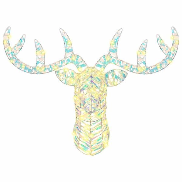 vidaXL Rentier Zieh Schlitten mit 140 LEDs Warmweiß 60 cm Haustier