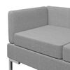 vidaXL Modular-Ecksofas 2 Stk. mit Auflagen Stoff Hellgrau