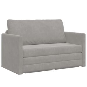 vidaXL Schlafsofa Hellgrau 124 x 71 x 78 cm Samt