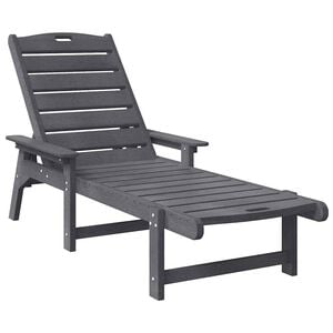 vidaXL Sonnenliege Hellgrau HDPE