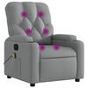 vidaXL Massage-Relaxsessel, hellgrauer Stoff