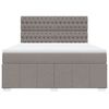 vidaXL Boxspringbett mit Matratze Taupe 180x200 cm Stoff