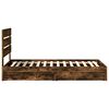 vidaXL Aufbewahrungsbett Ger&auml;ucherte Eiche 90 x 200 cm Holzwerkstoff