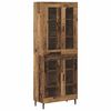 vidaXL Highboard 2 pcs Altholz Engineered Wood und Glas