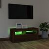 vidaXL TV-Schrank mit LED-Leuchten Braun Eichen-Optik 90x35x40 cm