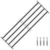 vidaXL Fenstergitter Schwarz 175 x 60 cm Pulverbeschichteter Stahl