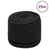 vidaXL Bootsseil Schwarz 16 mm 25 m Polypropylen