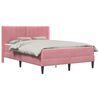 vidaXL Bettgestell mit Matratze Rosa 120 x 190 cm Samt