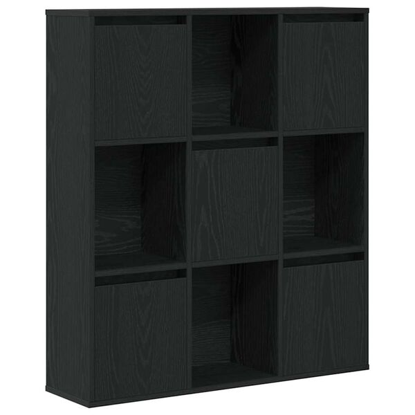 vidaXL Bücherregal Schwarz Eichen-Optik 89x24x101,5 cm Holzwerkstoff