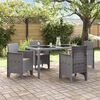 vidaXL Gartenstuhl 4 pcs Hellgrau 53 x 49 x 85 cm PP