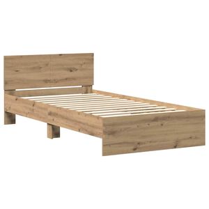vidaXL Bettrahmen Artisan-Eiche 203 x 185 x 70 cm Holzwerkstoff