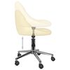 vidaXL Esszimmerst&uuml;hle 6 Stk. Drehbar Creme Kunstleder
