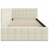 vidaXL Eckbettgestell mit Kopfteil Creme 90 cm x 200 cm Samt