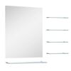 vidaXL Wandspiegel mit 5 Ablagen Silbern 50&times;60 cm