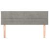 vidaXL Kopfteile 2 Stk. Hellgrau 72x5x78/88 cm Samt