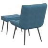 vidaXL Relaxsessel mit Hocker Blau Samt