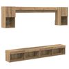 vidaXL TV Wand Einheiten mit LED 6 stk. Artisan-Eiche Holzwerkstoff