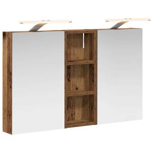 vidaXL Badezimmerschrank-Set 3 pcs 80 x 10,5 x 50 cm Holzwerkstoff