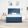 vidaXL Boxspringbett mit Matratze mit Kopfteil Blau 140 x 190 cm Stoff