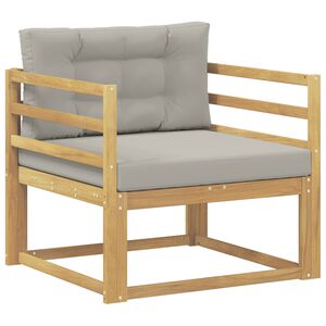 vidaXL Outdoor Mittelsofa Polyester Wei&szlig;