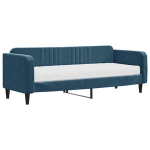 vidaXL Tagesbett mit Matratze Blau 80x200 cm Samt