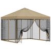 vidaXL Garten Pavillon mit Seitenw&auml;nden 3 x 3 m Beige