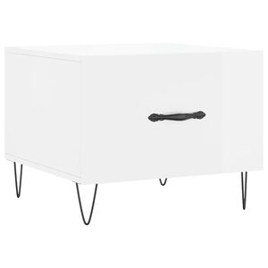 vidaXL Couchtisch Hochglanz-Wei&szlig; 50x50x40 cm Holzwerkstoff
