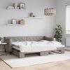 vidaXL Tagesbett Ausziehbar Taupe 80x200 cm Stoff