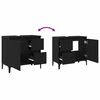vidaXL Badezimmerschrank mit T&uuml;r Schwarz Eichen-Optik 65 x 33 x 60 cm