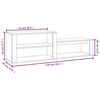 vidaXL Schuhschrank Betongrau 150x35x45 cm Holzwerkstoff