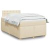 vidaXL Boxspringbett mit Matratze Creme 120x200 cm Stoff