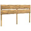 vidaXL Kopfteil mit Live Edge ROSTOCK Wei&szlig; 200 cm Massivholz Akazie