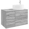 vidaXL Badezimmerm&ouml;bel-Set 2 stk. Grau Sonoma Holzwerkstoff