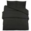 vidaXL Bettw&auml;sche-Set Schwarz 200x220 cm Baumwolle