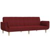 vidaXL Schlafsofa 2-Sitzer mit Hocker & 2 Kissen Weinrot Stoff