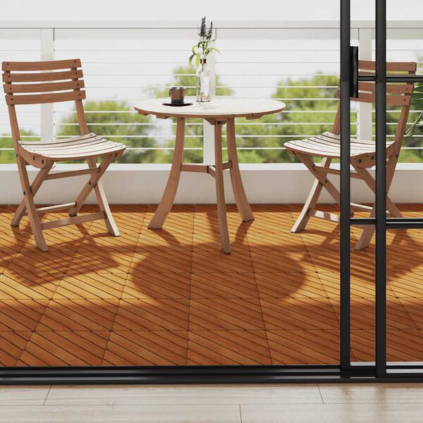 vidaXL Terrassenfliesen 10 Stk. 30x30 cm Massivholz Akazie