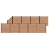 vidaXL zaunset 10 Stk. 1657 x 186 cm WPC und Aluminium Braun