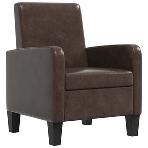 vidaXL Sessel Braun Kunstleder