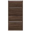 vidaXL Schuhschrank mit 4 Klappen Braun Eiche-Optik 80x21x163,5 cm
