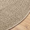 vidaXL Teppich ZIZUR Beige &Oslash; 90 cm Jute-Optik Indoor und Outdoor