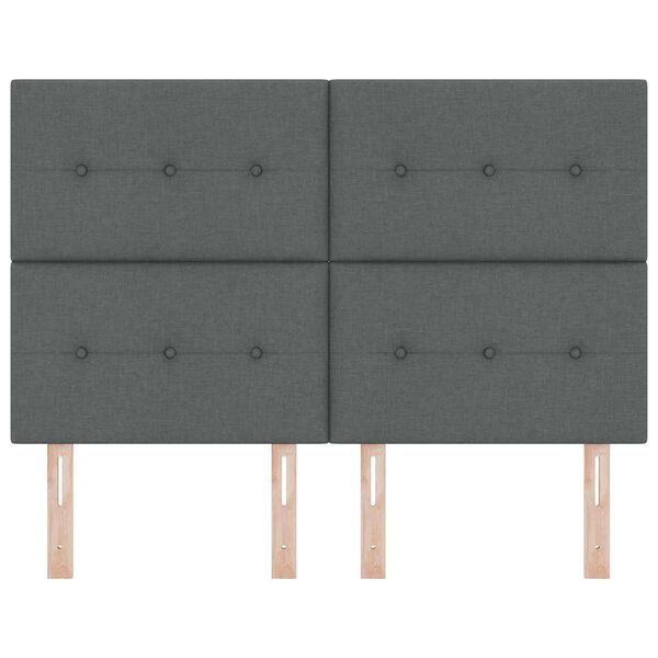 vidaXL Kopfteil mit Kopfteil Dunkelgrau 144 cm Kunstleder